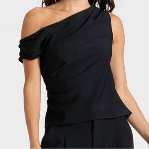 Elegant Black One-Shoulder Top